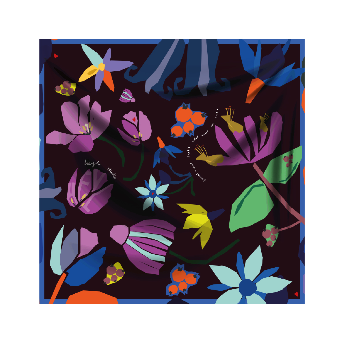 FLOWERS COTTON SCARF